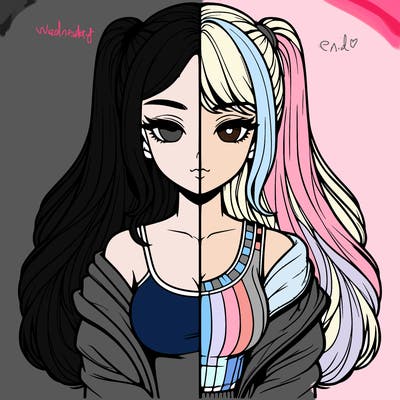 realistic girl split