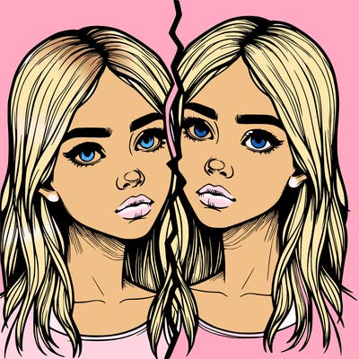 realistic girl split