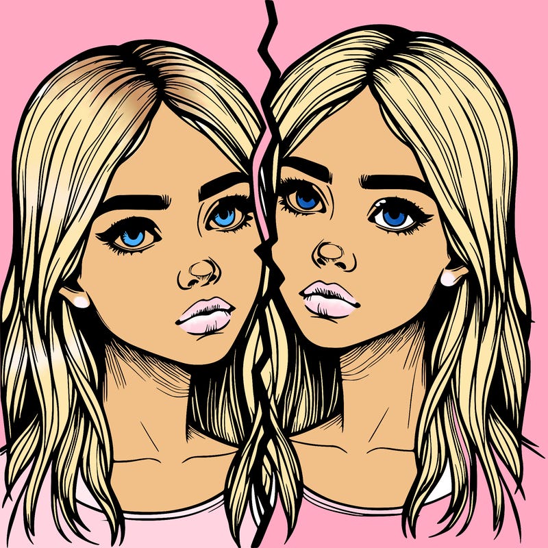 realistic girl split