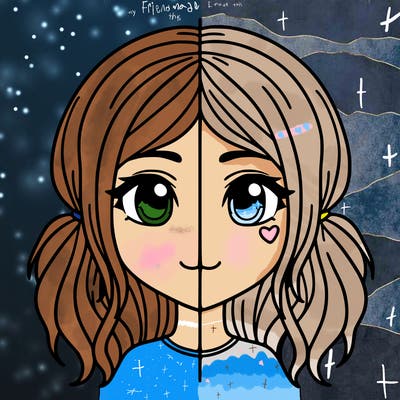 split girl just the face