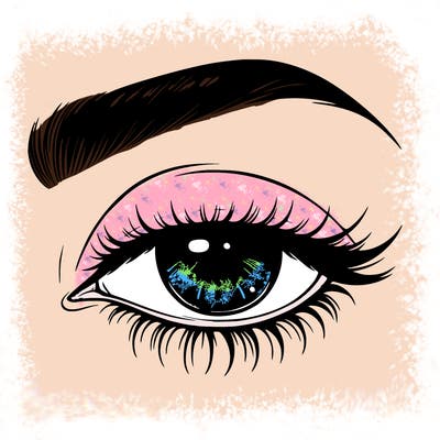 eye closed realistic