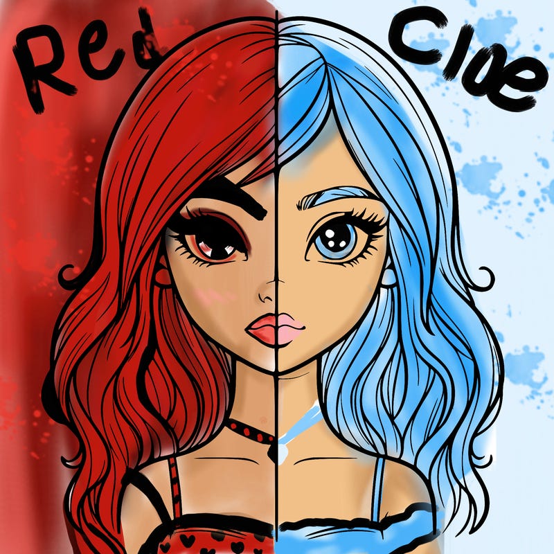 realistic girl split with half