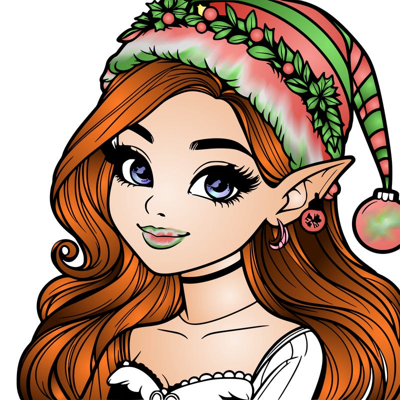 christmas girl elf realistic