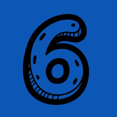 a simple number 6