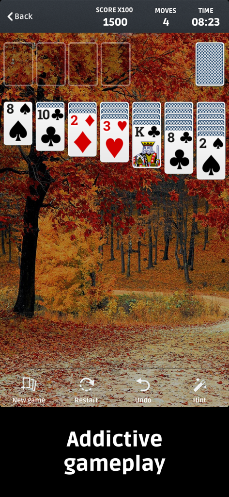 Solitaire ▪ - Classic Klondike Solitaire game with an autumn forest background