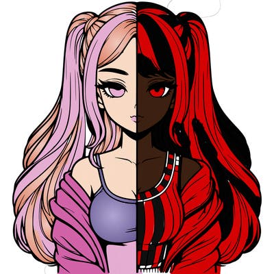 realistic girl split