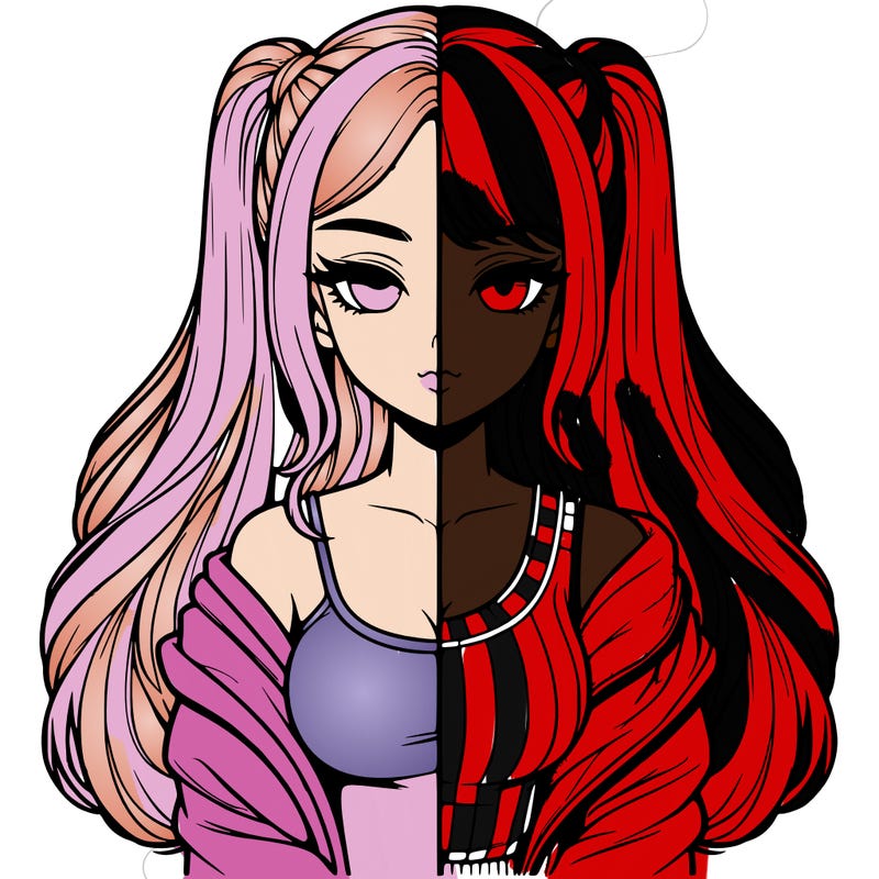 realistic girl split