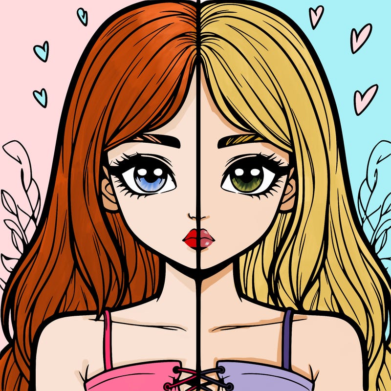 realistic girl split