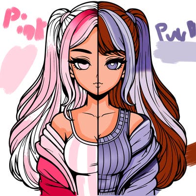 realistic girl split