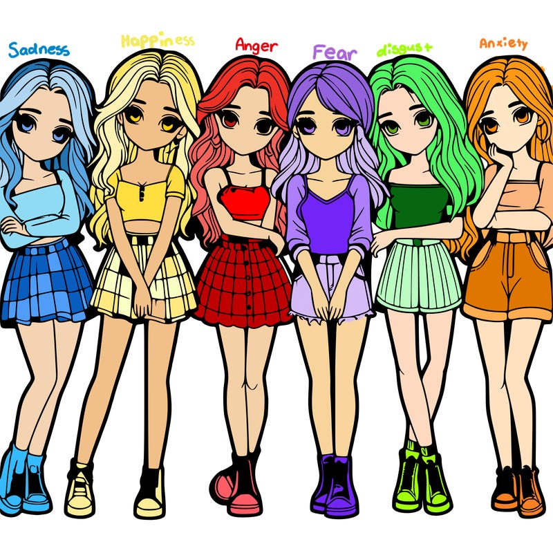 a group of girls realistic