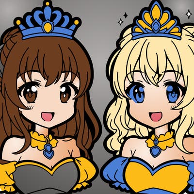 two anime girls that are princesses