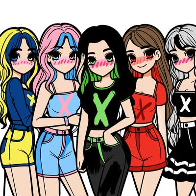 group of girls