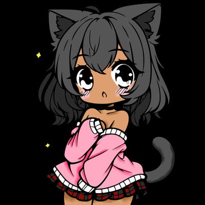cute anime cat girl