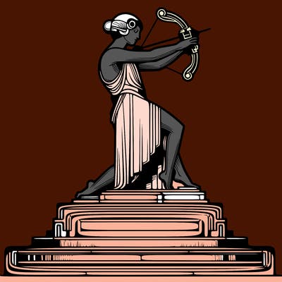 an grand art deco figure sculpture