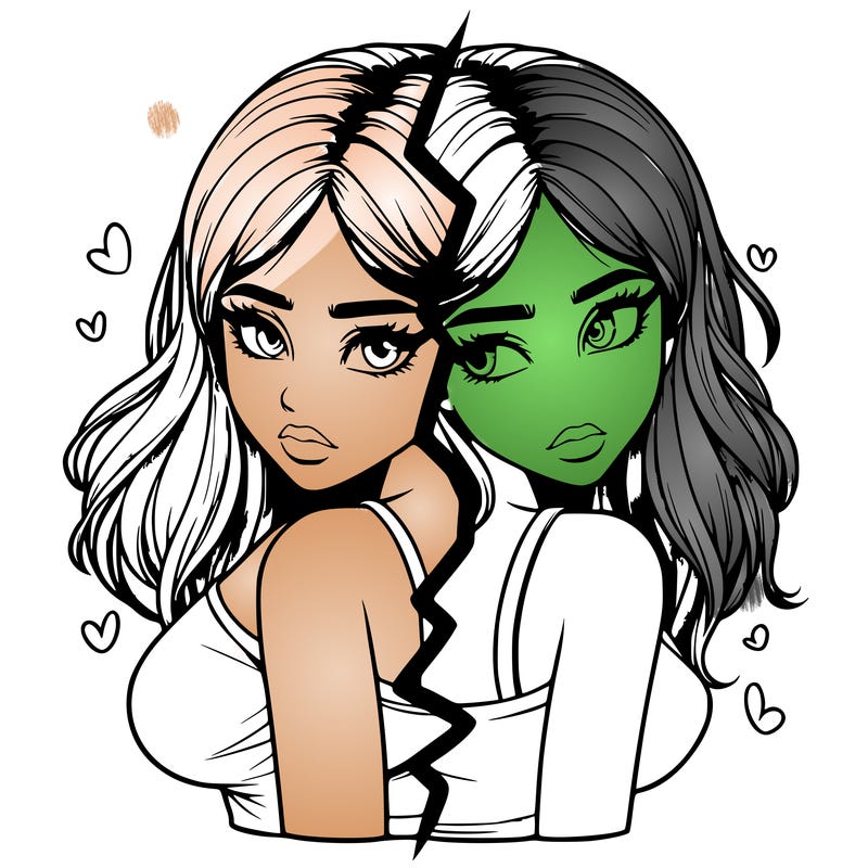 realistic girl split