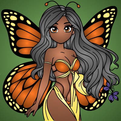butterfly woman