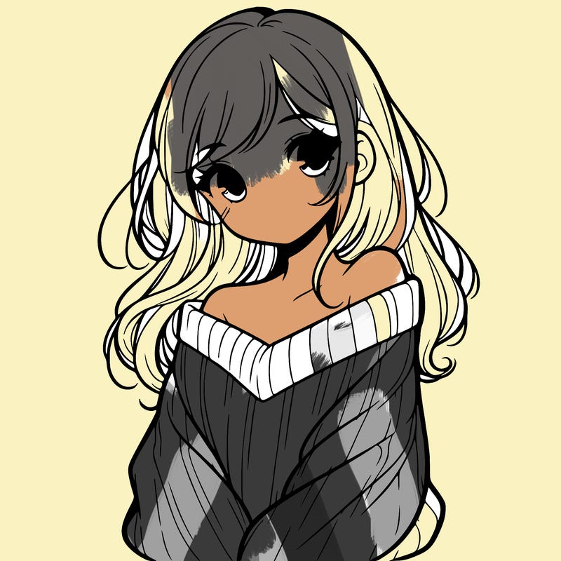 shy pretty girl wearing a sweater that is falling off one shoulder portrait