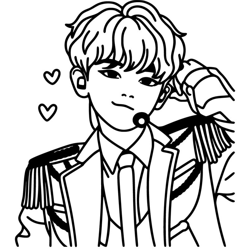 k-pop boy in performance outfit