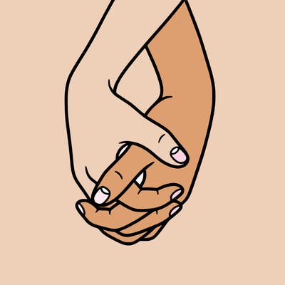 hands in shape of heart