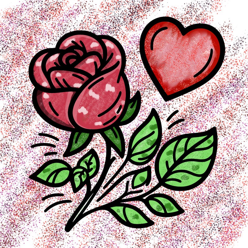rose and heart