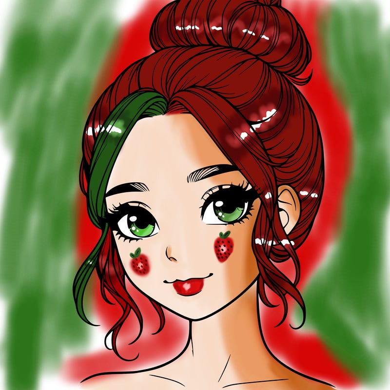 realistic pretty girl with hair in bun