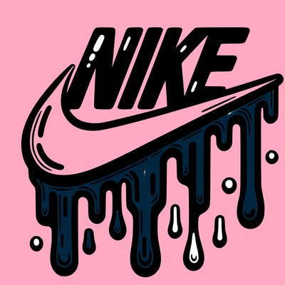 dripping nike logo