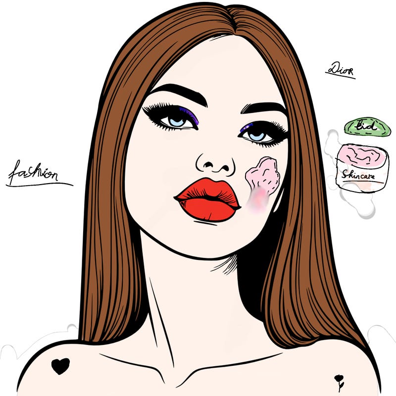 realistic woman with full lips
