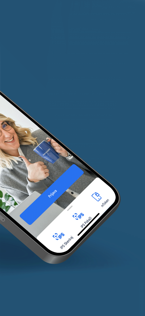 mBanking Erste Banka Srbija - Login screen of the mBanking Erste Banka Srbija app with quick access to IPS payments