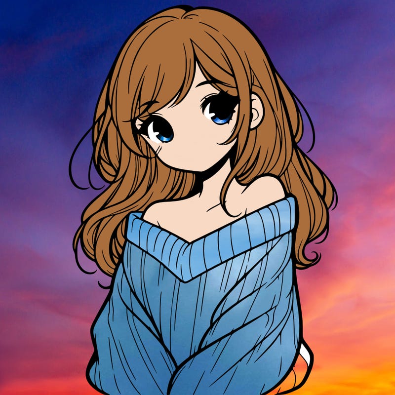 shy pretty girl wearing a sweater that is falling off one shoulder portrait