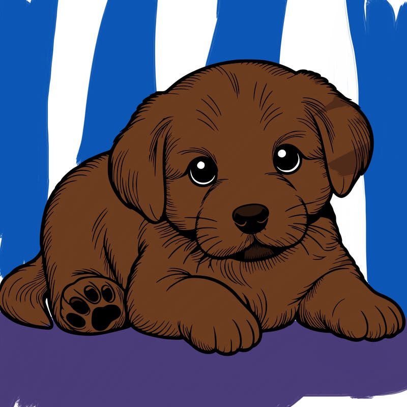 a cute realistic puppy