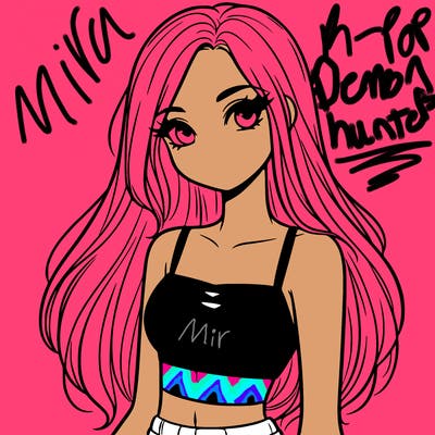 girl with long hair and croptop