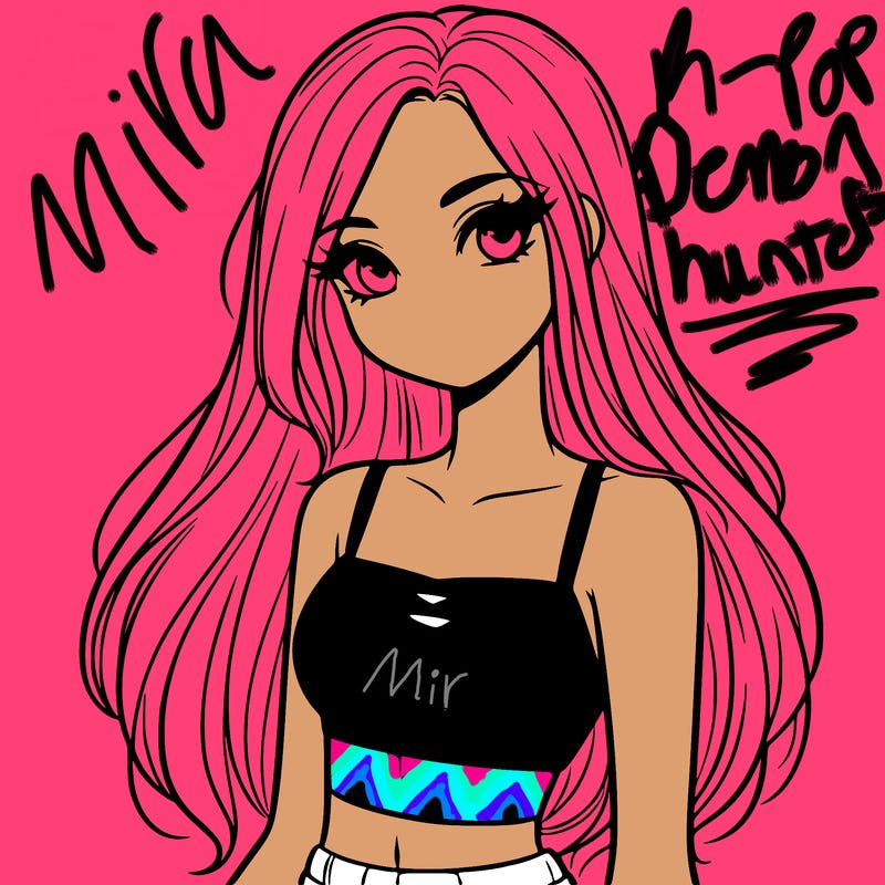 girl with long hair and croptop