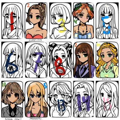 girls that look diffrent anime