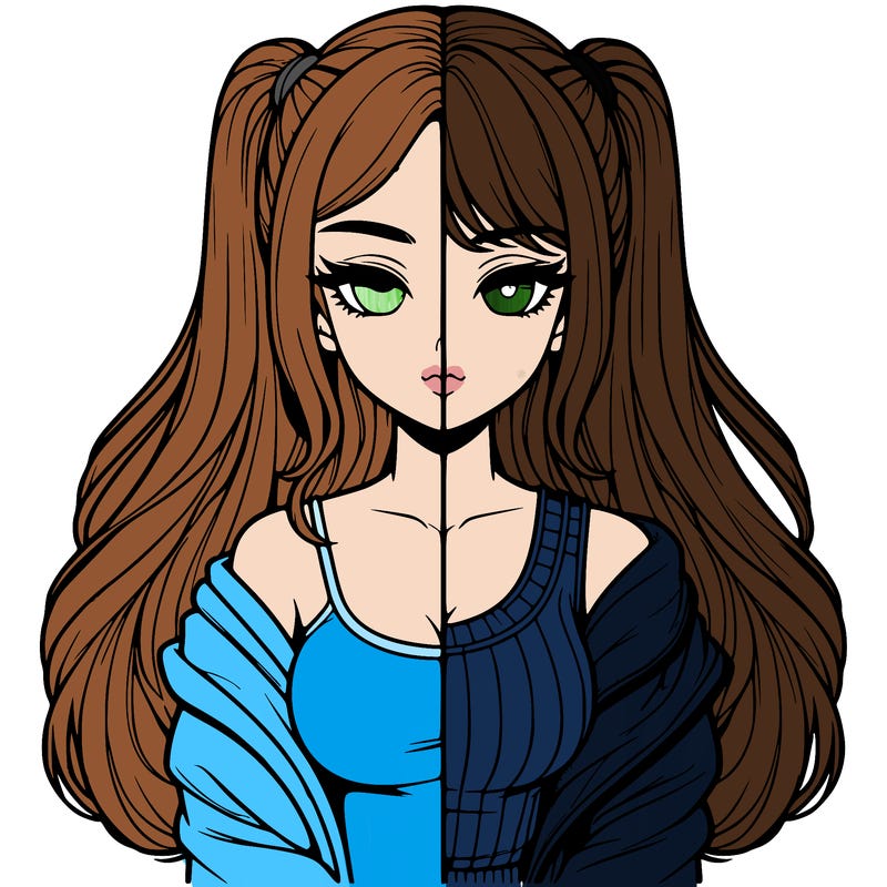 realistic girl split