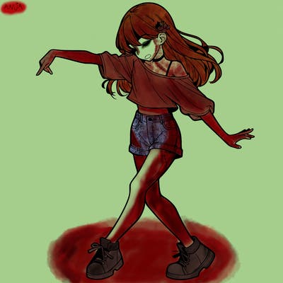 realistic girl danceing