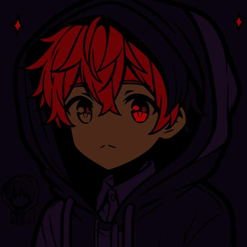 anime boy wearing a hoodie