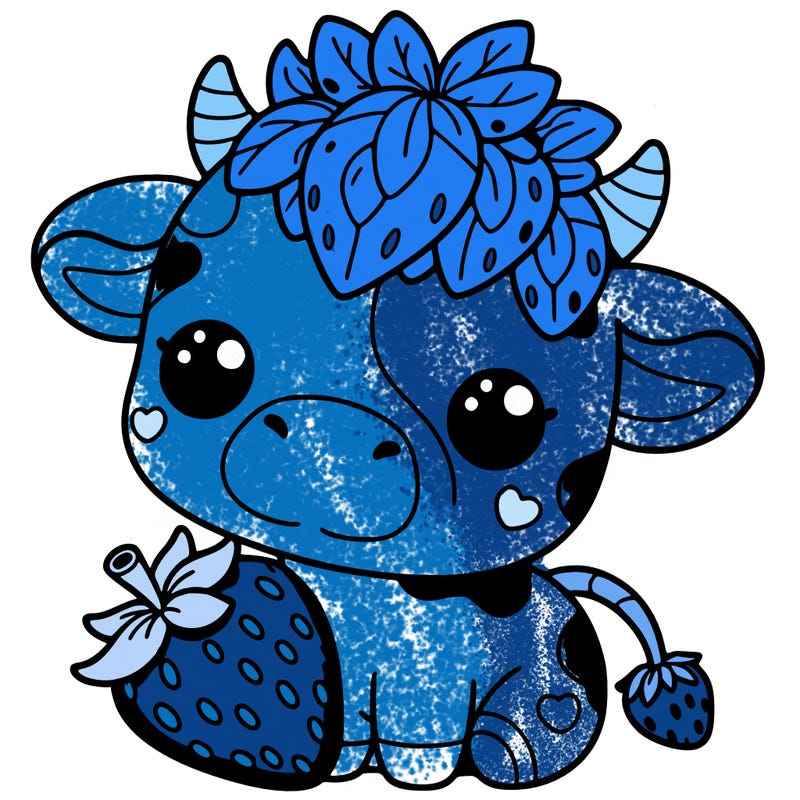 cute strawberry cow