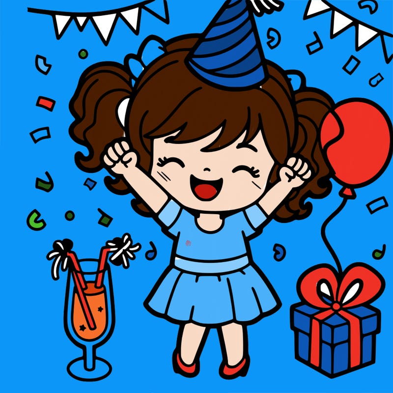 celebrating girl