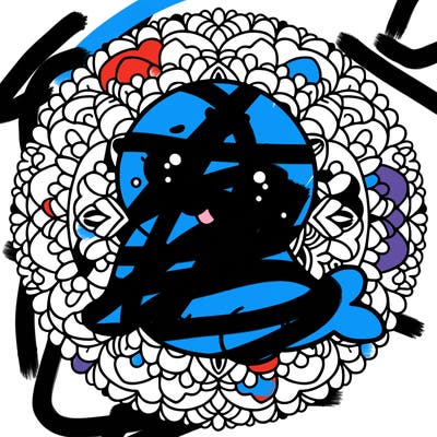 a cute baby seal mandala
