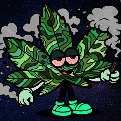 trippy maple leaf smoking