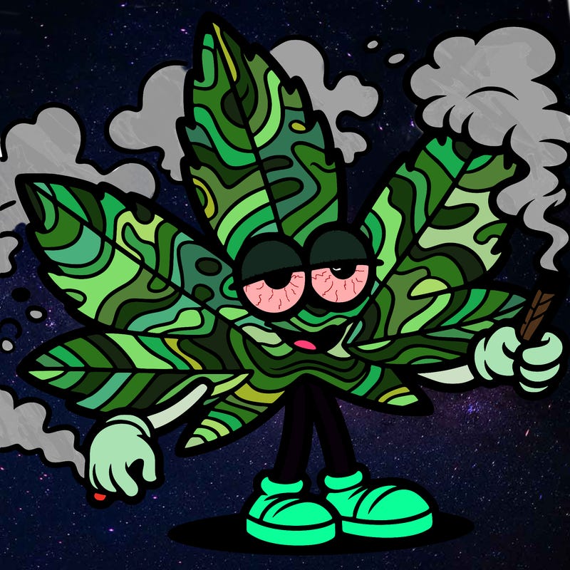 trippy maple leaf smoking