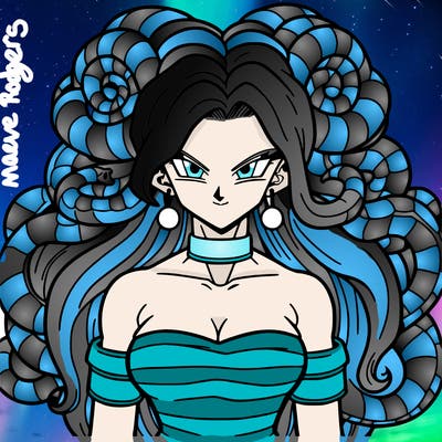 dbz anime beautiful gorgon woman