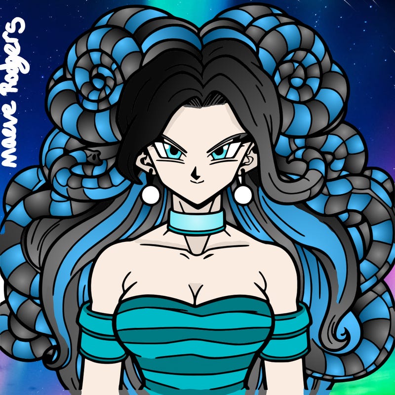 dbz anime beautiful gorgon woman