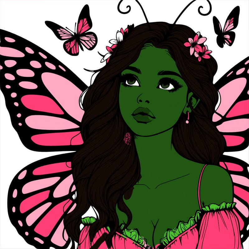 butterfly fairy realistic girl