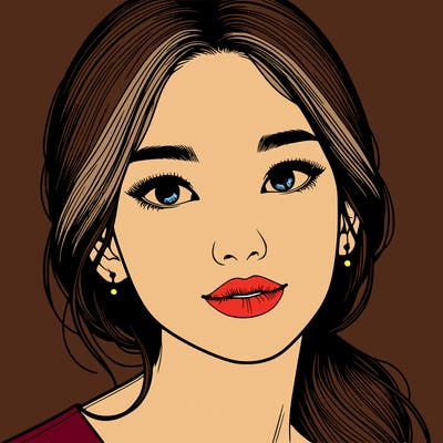 beautiful realistic asian woman