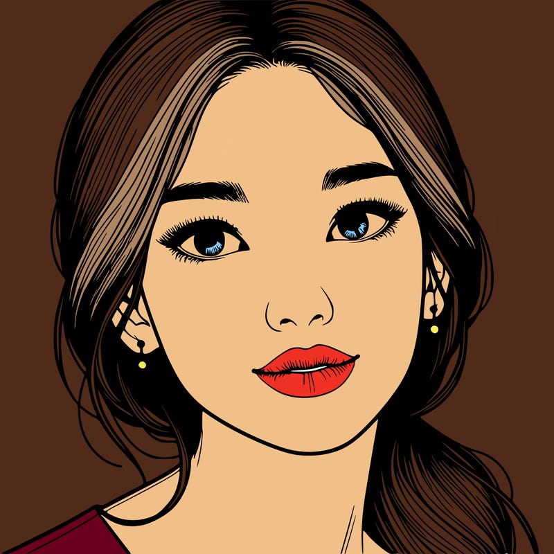 beautiful realistic asian woman