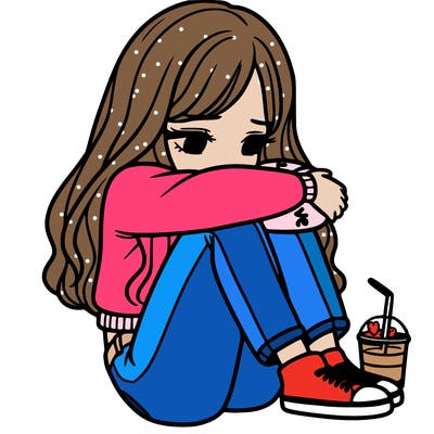 a girl  after a breakup