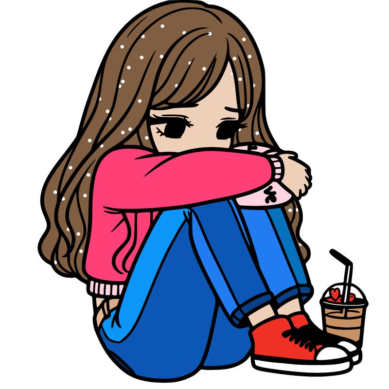 a girl  after a breakup