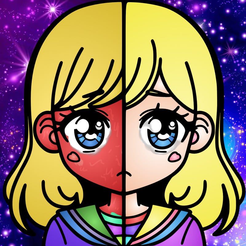 a split of a girl