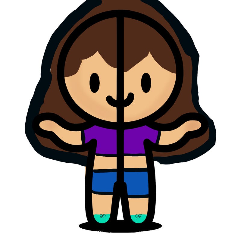 person split on half